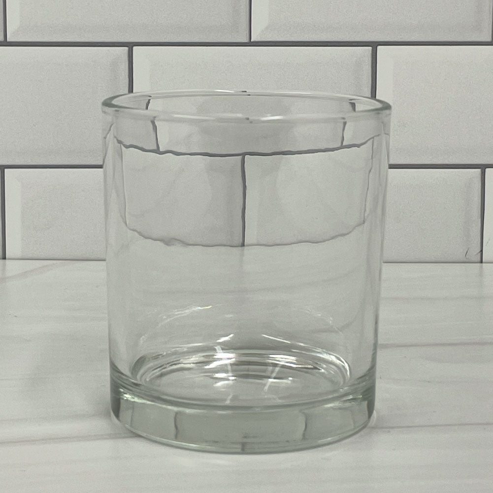 clear glass tumbler candle jar