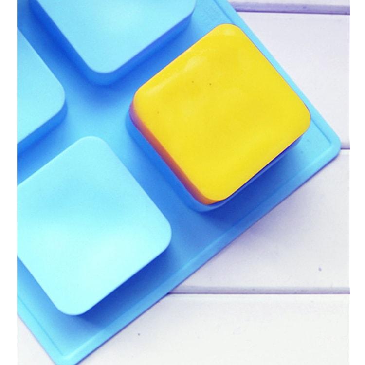 6 Cavity Square Silicone Soap Mold