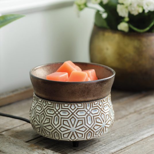 2 in 1 Bronze Geometric Wax Tart and Candle Warmer