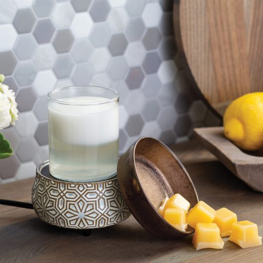 2 in 1 Bronze Geometric Wax Tart and Candle Warmer