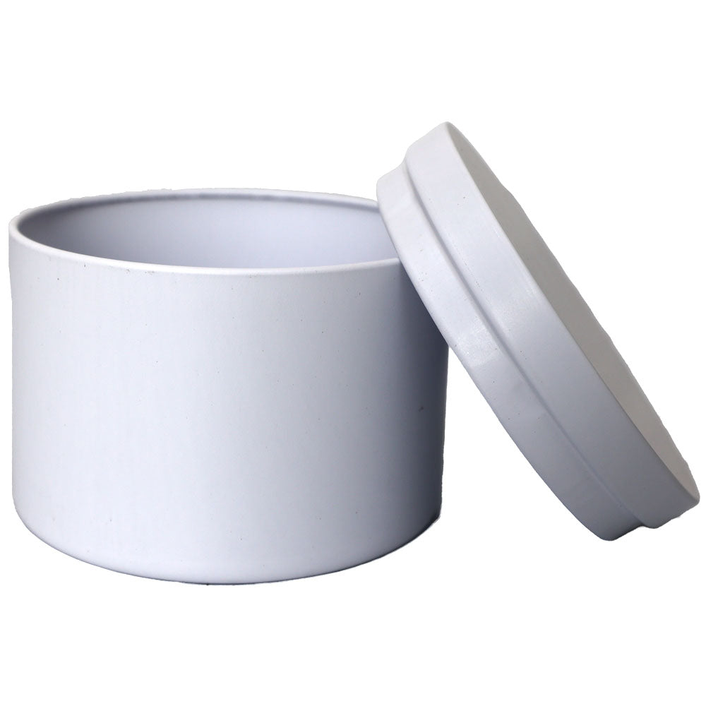 white candle making tin