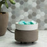 2 in 1 Matte White and Gray Wax and Candle Warmer